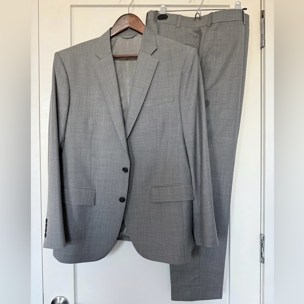 NEW Bespoke Wool 2-Piece Suit, Gray, Men’s ~42R